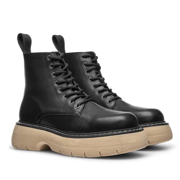 LÄST Oversized Mary Jane Lace Up Combat Boots - Picture 1 of 9